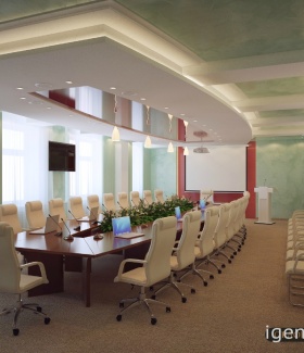 Интерьер офиса в Современном стиле автор Сергей Орлов (Киров) В интерьере использован подвесная лампа, кресла