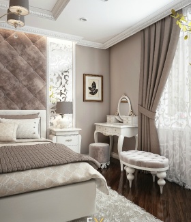 Интерьер спальни в Классическом стиле автор Игорь Глушан (Санкт-Петербург) В интерьере использован настольная лампа
